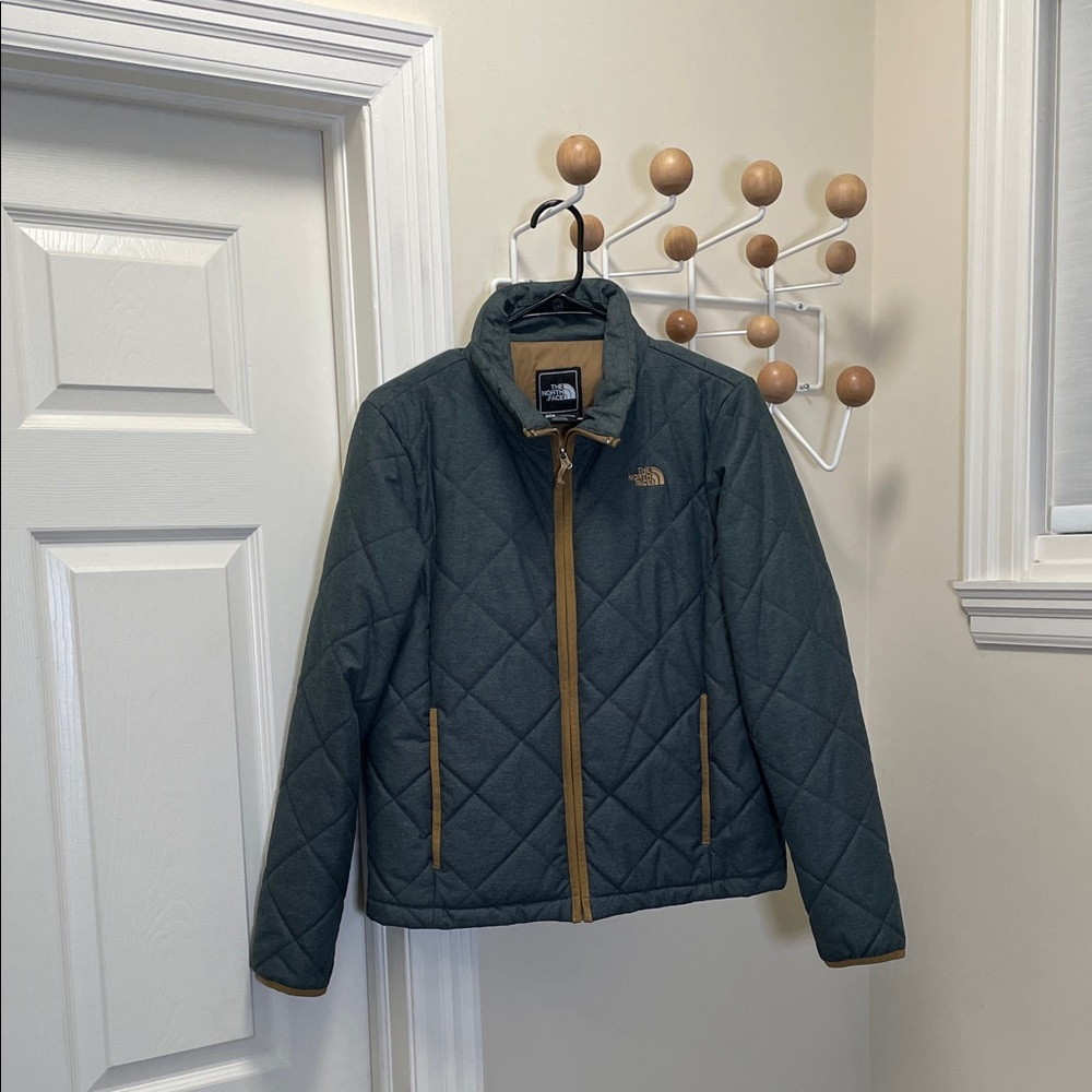 The North Face - Lightweight Puffer Jacket - Dark Green and Brown - M